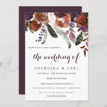 Butterum & Plum Wedding Invitation 1