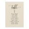 Buttery Beige, Seating Plan Cards with Guest Names