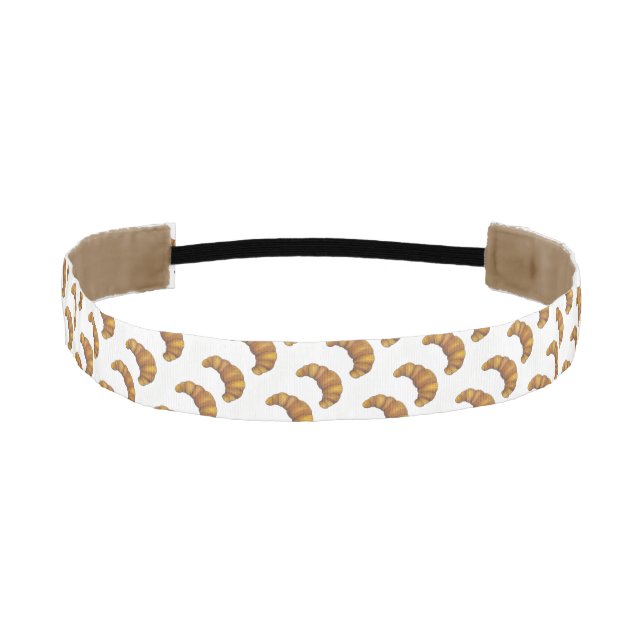 Buttery Croissant Crescent French Breakfast Pastry Athletic Headband (Front)