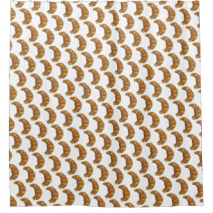 Buttery Croissant Crescent French Breakfast Pastry Shower Curtain