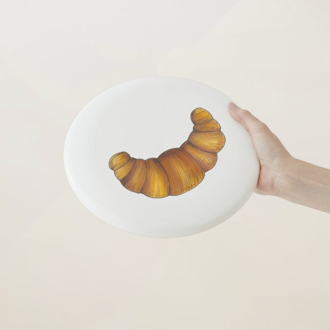 Buttery Flaky Croissant French Crescent Pastry Wham-O Frisbee (In Hand)