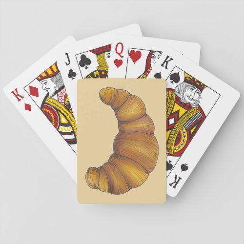 Buttery Flaky Hot Croissant Pastry French Food Playing Cards