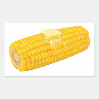 Buttery Golden Corn on the Cob Rectangular Sticker