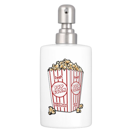 Buttery Popcorn Movie Fan Soap Dispenser And Toothbrush Holder (Front)