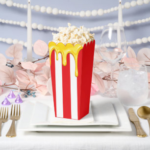 Buttery Stripes Popcorn Favor Box