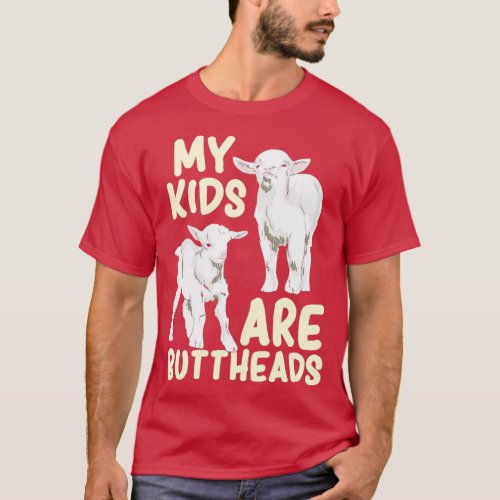 Butthead Kids Goat Mom Goat Dad Family Love Gift  T_Shirt