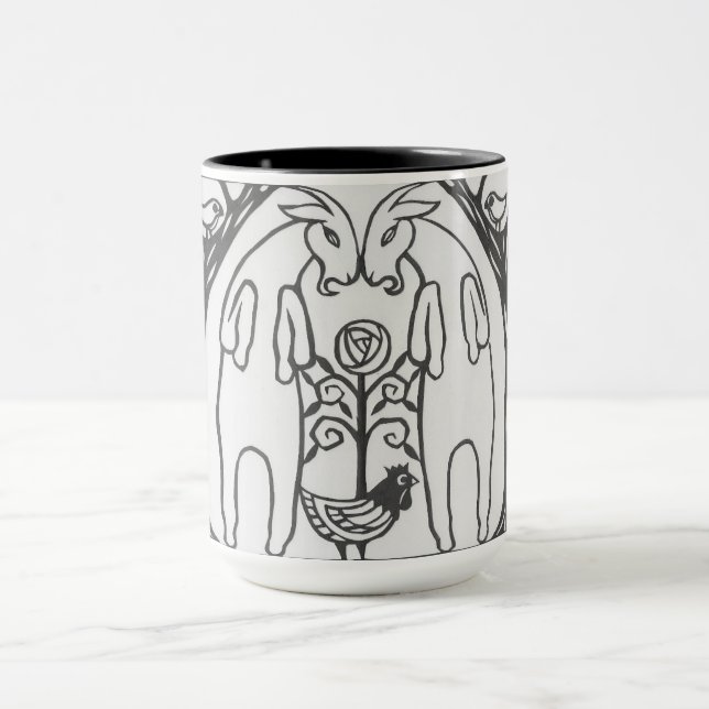 Butting Goats Travel Mug (Center)