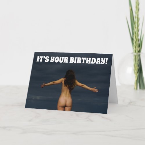 BUTTMAN BARE BUTT BIRTHDAY CARD FOR HIM