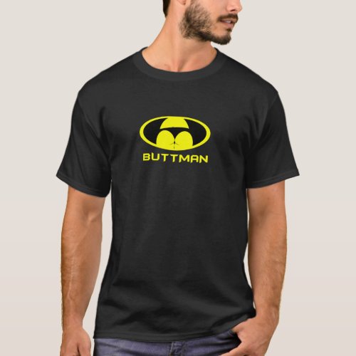 BUTTMAN BATMAN FUNNY LOGO TSHIRT