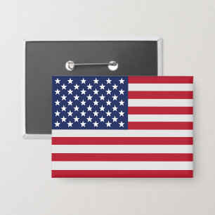 Button "American Flag Stars Stripes Patriotic USA"