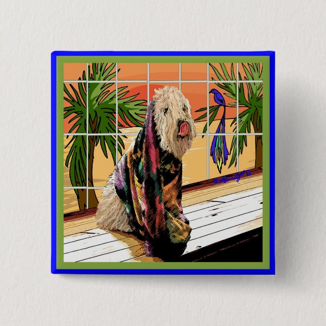 Button: "At the Spa" Pinback Button (Front)