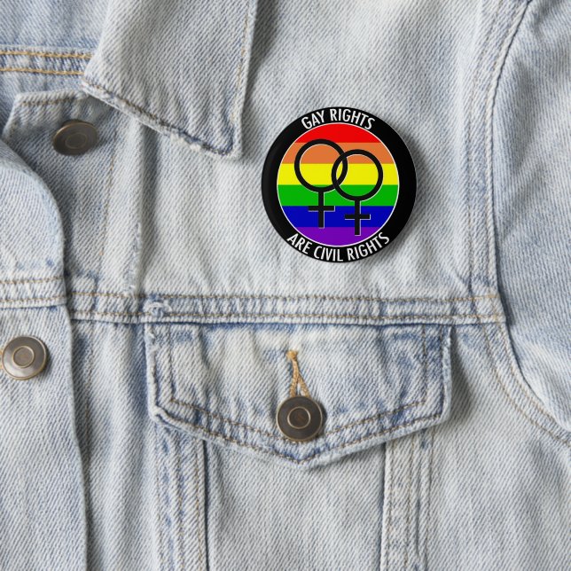 Button Badge - Gay Rights Are Civil Rights (In Situ)