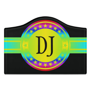 Button / Banner - Stars neon colored + your ideas Door Sign