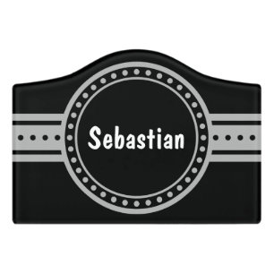Button / Banner - white transp. 3 + your ideas Door Sign