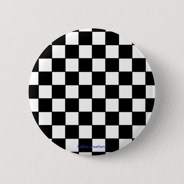 button - black & white checkers (Front)