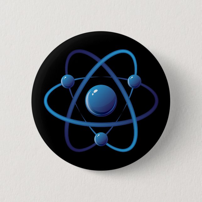 Button: Blue atom Button (Front)
