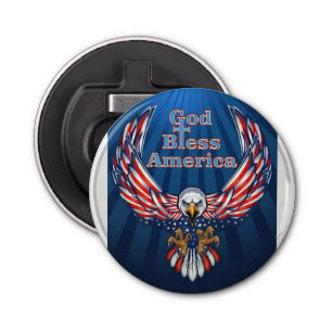 Button Bottle Opener American beautiful Eagle W