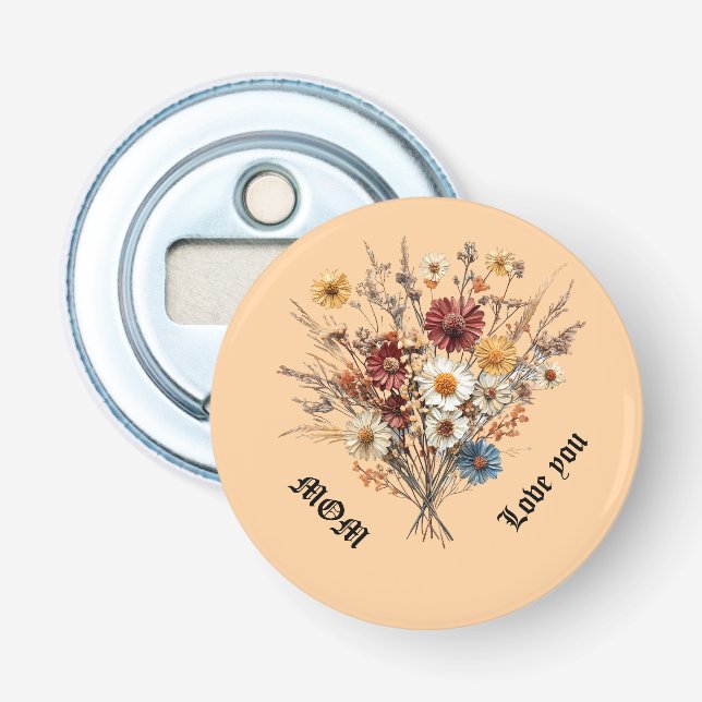 Button Bottle Opener for Mom (Front)