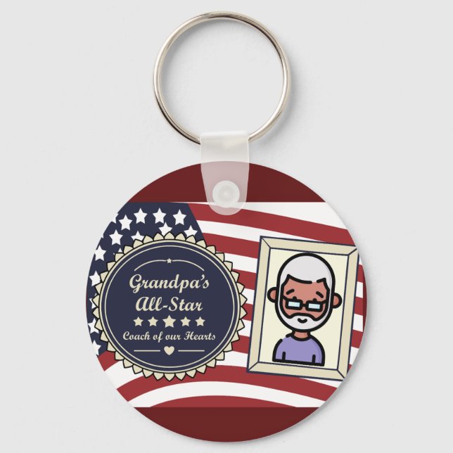 Button Bottle Opener Keychain (Front)