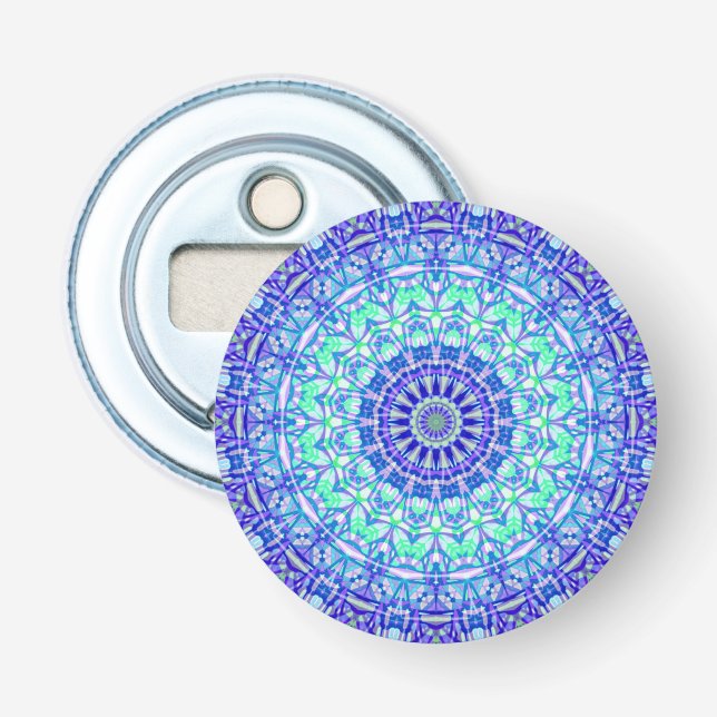 Button Bottle Opener Tribal Mandala G389 (Front)