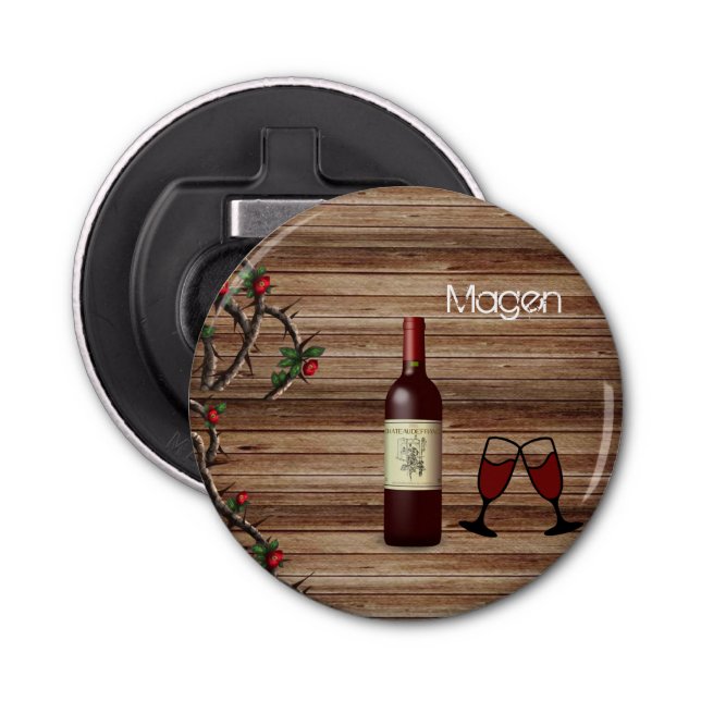 Button Bottle Opener Wine (Front)