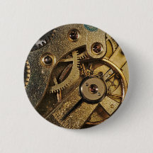 Button: Brass Hearted. Watch Mechanism