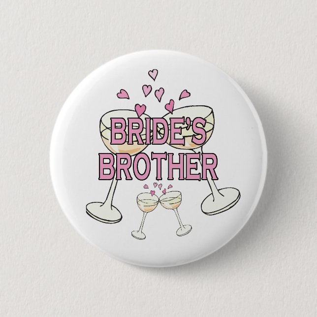 Button: Bride's Brother Pinback Button (Front)