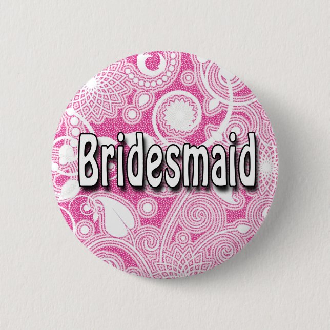 Button: Bridesmaid Pinback Button (Front)