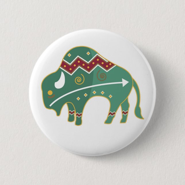 Button Buffalo Design Native American (Front)