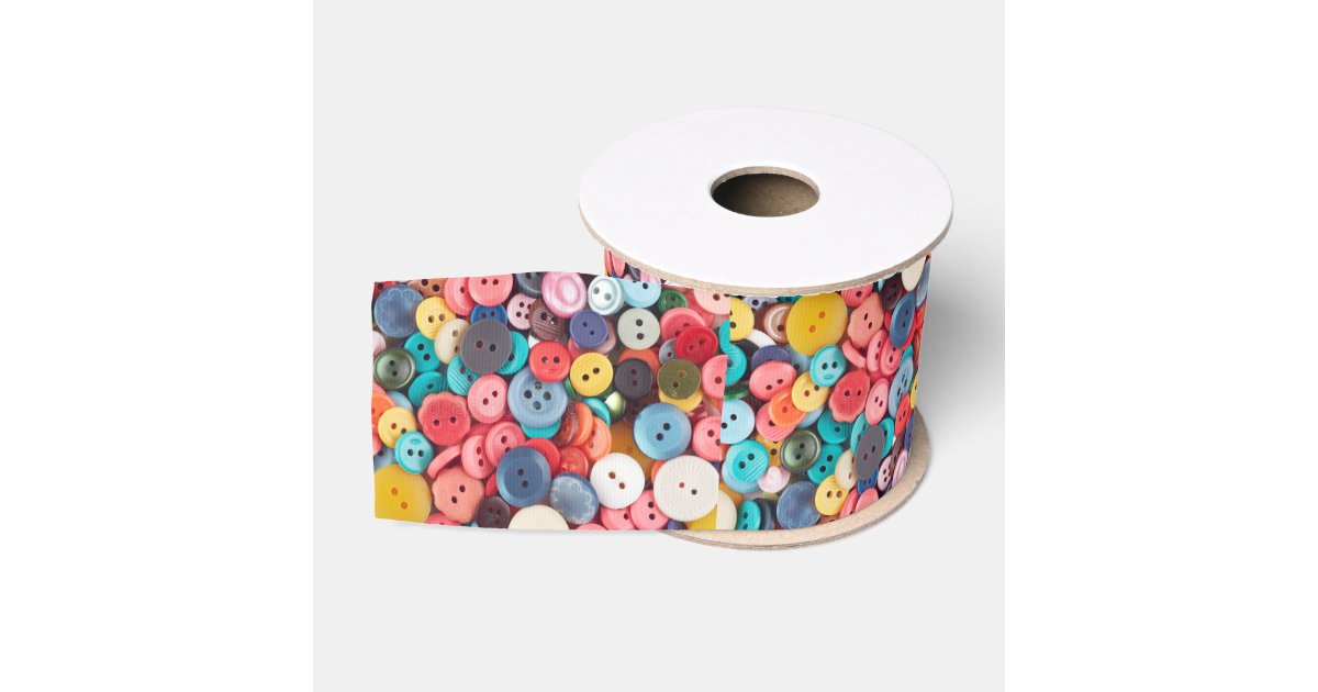 Buttons With Ribbons Button, buttons, buttons grosgrain ribbon | Zazzle