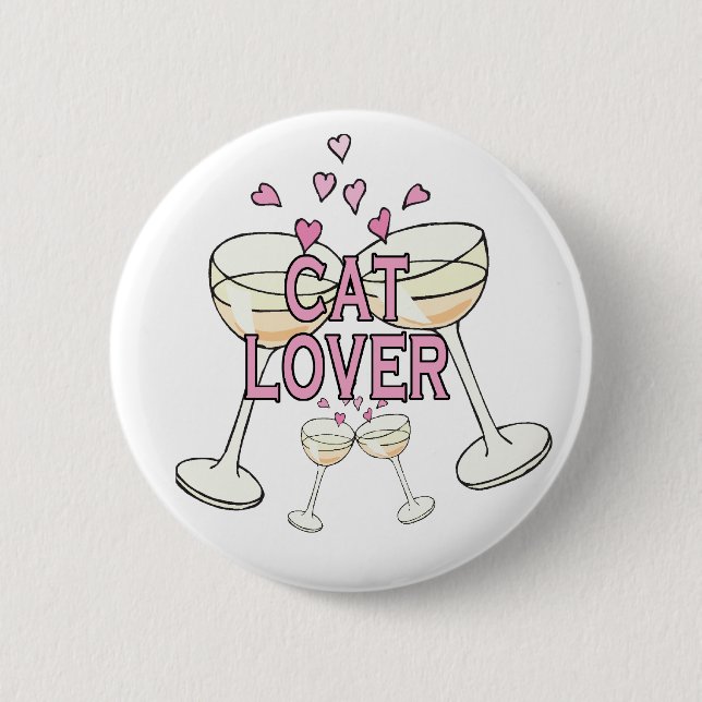 Button: Cat Lover Pinback Button (Front)
