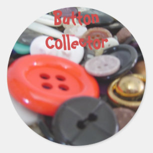 Button Collector Classic Round Sticker