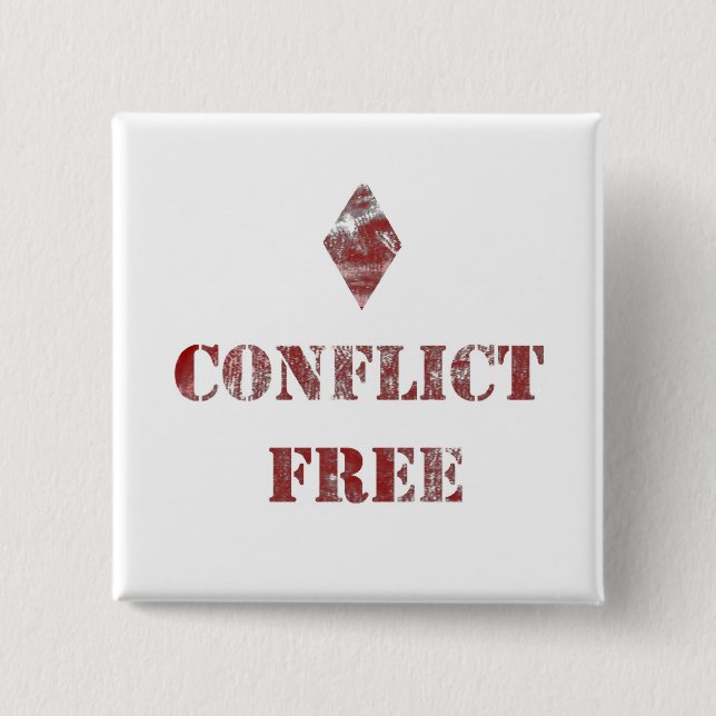 Button_conflict_free_diamonds Pinback Button (Front)