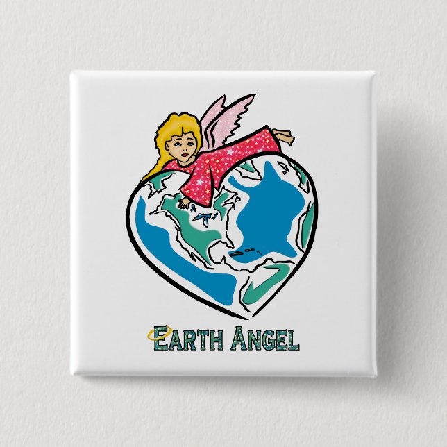 Button: "Earth Angel" Pinback Button (Front)
