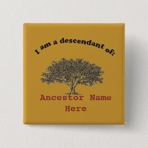 Button - Family Tree and Ancestor Name