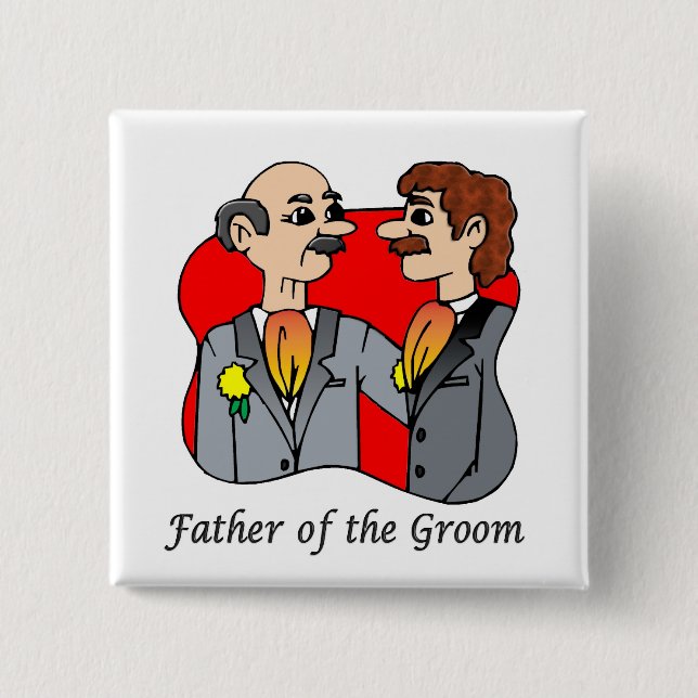 Button: Father of Groom Pinback Button (Front)