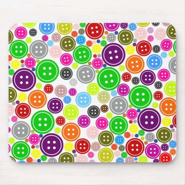 Button Fever! Mouse Pad (Front)