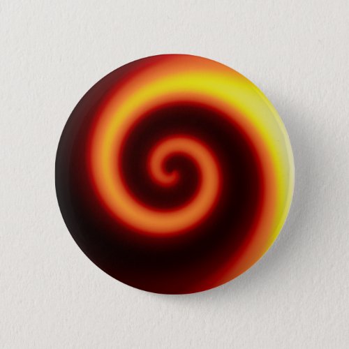 Button Fiery Spin Orange Pinback Button