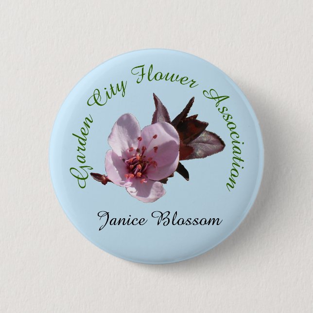 Button - Flower club Name Badge (Front)