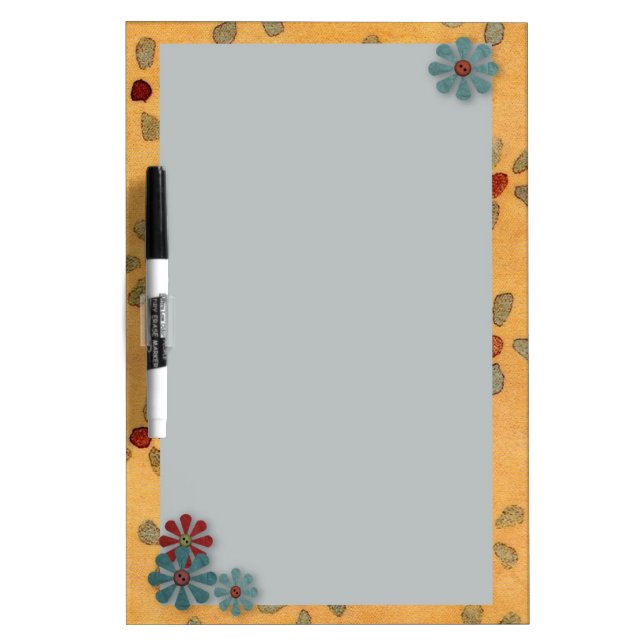 Button Flower Dry Erase Board (Front)