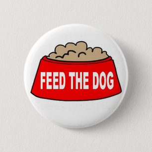 Button Food Bowl Red Feed The Dog