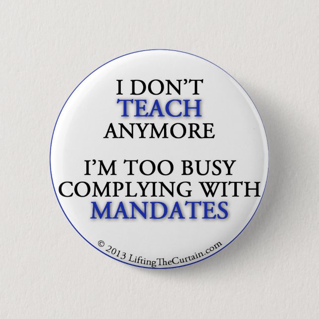 Button for frustrated teachers! (Front)