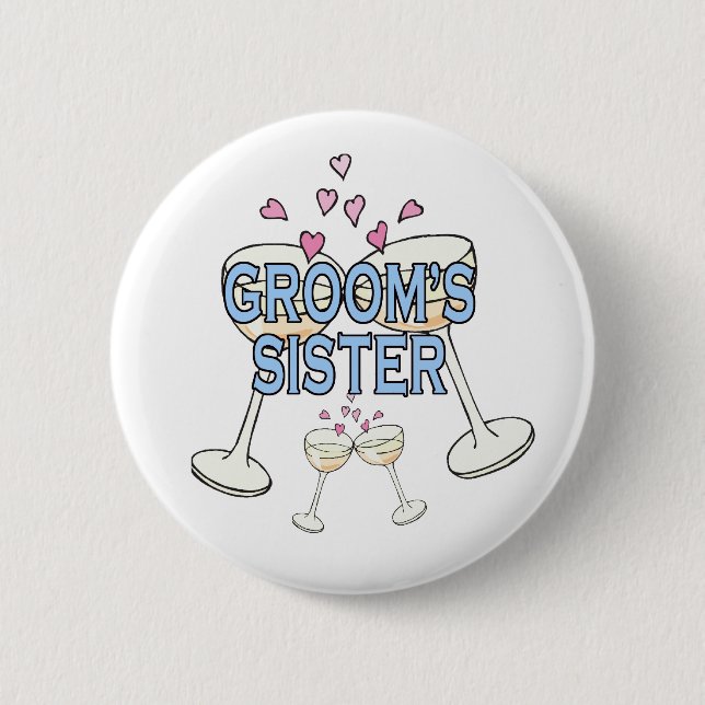 Button: Groom's Sister Button (Front)