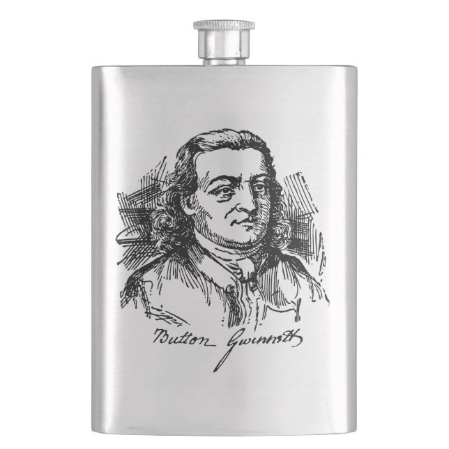 Button Gwinnett Flask (Front)