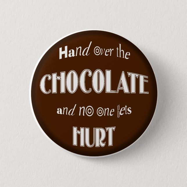 BUTTON, Hand over the CHOCOLATE Button (Front)