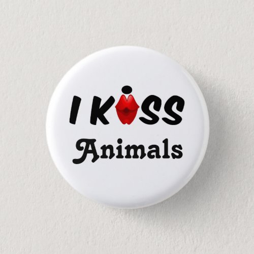 Button I Kiss Animals