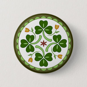 Button - Irish Good Luck Hex