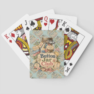 Button Jar Club Cottagecore Sewing Collage Poker Cards
