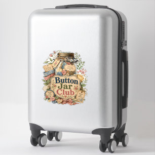 Button Jar Club Cottagecore Sewing Collage Sticker