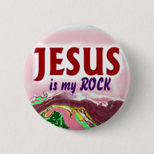 button-Jesus is my Rock Pinback Button